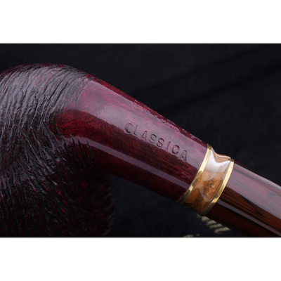 Курительная трубка Mastro de Paja Pettinata Classica с цветным кольцом, без фильтра M451-1
