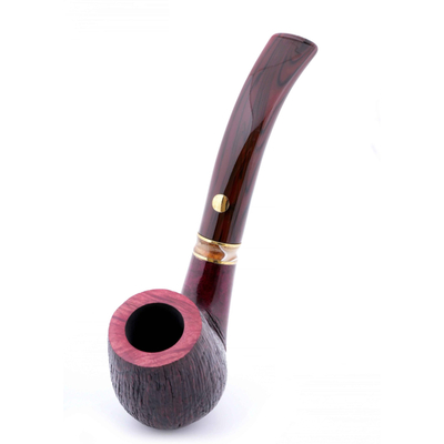 Курительная трубка Mastro de Paja Pettinata Classica с цветным кольцом, без фильтра M451-1