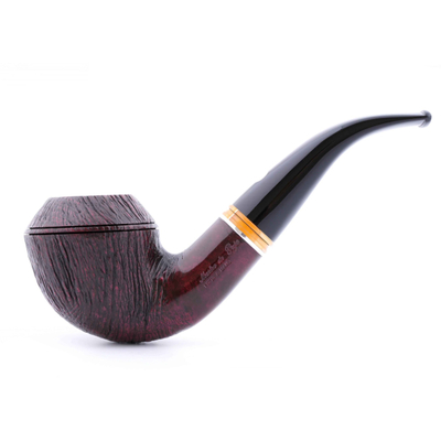Курительная трубка Mastro de Paja Pettinata Classica с цветным кольцом, без фильтра M451-12