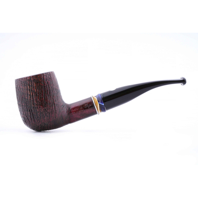 Курительная трубка Mastro de Paja Pettinata Classica с цветным кольцом, без фильтра M451-4