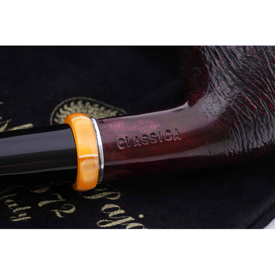 Курительная трубка Mastro de Paja Pettinata Classica с цветным кольцом, без фильтра M451-5