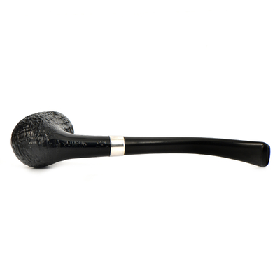 Курительная трубка Peterson - Junior - SandBlast - Silver Mounted - Bent Billard, без фильтра