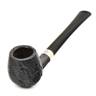 Курительная трубка Peterson - Junior - SandBlast - Silver Mounted - Canted Apple, без фильтра