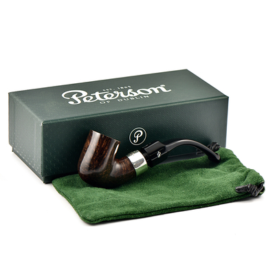 Курительная трубка Peterson De Luxe System Dark Smooth 8s P-Lip, без фильтра