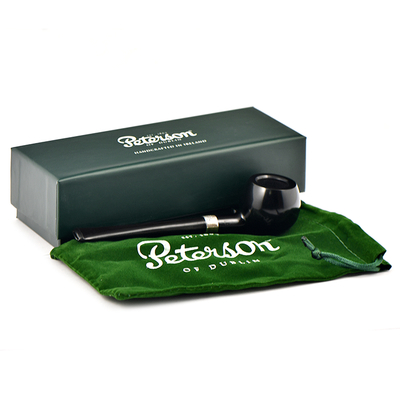 Курительная трубка Peterson Junior Ebony - Silver Mounted - Prince, без фильтра