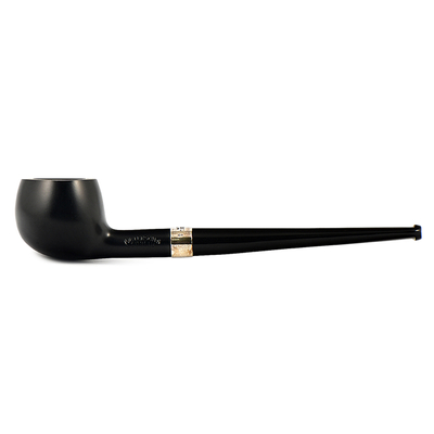 Курительная трубка Peterson Junior Ebony - Silver Mounted - Straight Apple, без фильтра
