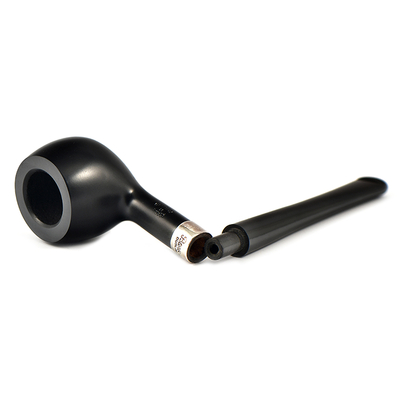 Курительная трубка Peterson Junior Ebony - Silver Mounted - Straight Apple, без фильтра