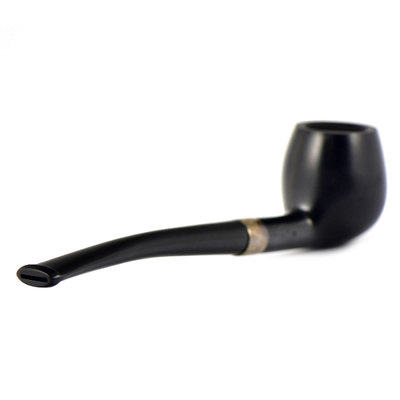 Курительная трубка Peterson Junior Ebony Canted Apple Silver Mounted, без фильтра