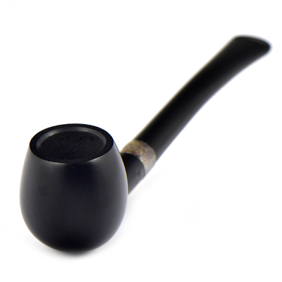 Курительная трубка Peterson Junior Ebony Canted Apple Silver Mounted, без фильтра