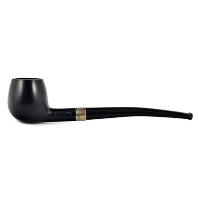 Курительная трубка Peterson Junior Ebony Canted Apple Silver Mounted, без фильтра