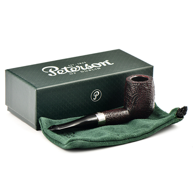 Курительная трубка Peterson Pub pipe Sandblast Billiard P-Lip, без фильтра