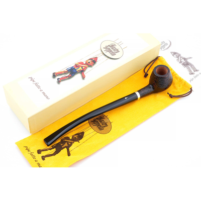 Курительная трубка SER JACOPO Mastro Geppetto Churchwarden Blast Silver, 9 мм G071-1