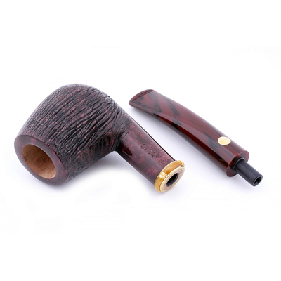 Курительная трубка Mastro de Paja Pettinata Classica с цветным кольцом, без фильтра M451-3