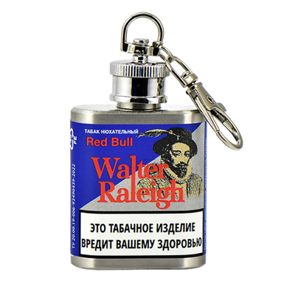 Нюхательный табак Walter Raleigh - Red Bull 10 гр. - металлическая фляга