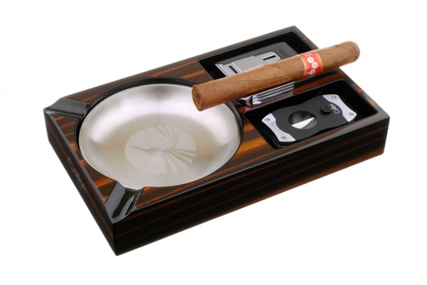 Пепельница Colibri Windsor на 3 сигары, Макассар AT200C2