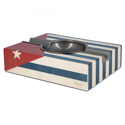 Пепельница из дерева Adorini Cuba под 2 сигары, кубинский флаг 16163