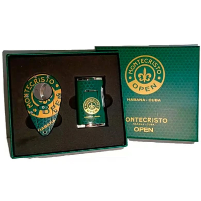 Подарочный набор Подарочный комплект Montecristo Open гильотина и зажигалка XIKAR