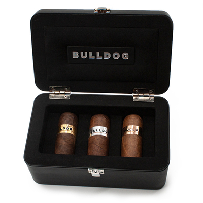 Подарочный набор Подарочный набор сигар Pelo de Oro Bulldog в кожаной коробке (3 шт.)