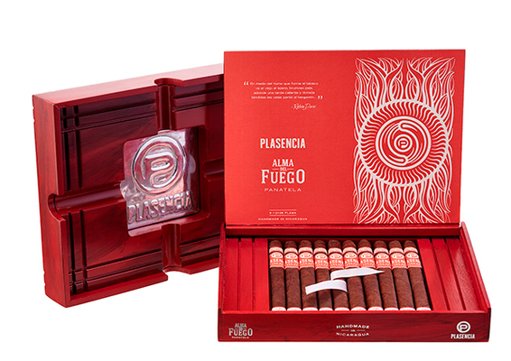 Подарочный набор Подарочный набор сигар Plasenсia Alma del Fuego Flama Panatela с пепельницой