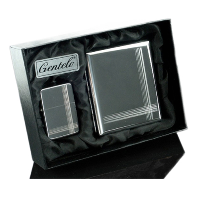 Подарочный набор Подарочный набор портсигар с зажигалкой Gentelo 3-4075