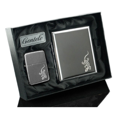 Подарочный набор Подарочный набор портсигар с зажигалкой Gentelo 3-4107 