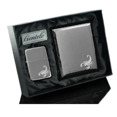 Подарочный набор Подарочный набор портсигар с зажигалкой Gentelo 3-4112