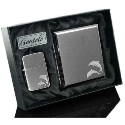 Подарочный набор Подарочный набор портсигар с зажигалкой Gentelo 3-4113