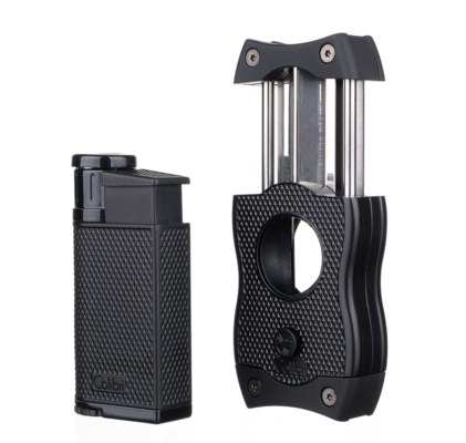 Подарочный набор Подарочный набор зажигалка и каттер, Evo, черный GS520C01