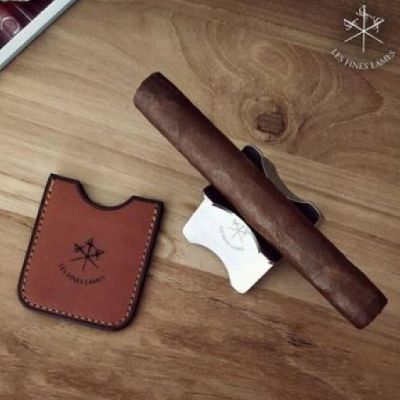 Подставка под сигару Le Petit - Tan Leather Cigar Stand (Бронза)