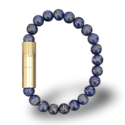 Пробойник-браслет для сигар Le Petit, Gold plated 18K, Lapis Lazuli
