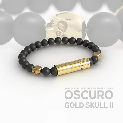 Пробойник-браслет Oscuro Gold Skull II Elastic арт. BP2028003