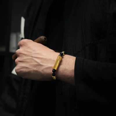 Пробойник-браслет Oscuro Gold Skull II Elastic арт. BP2028003