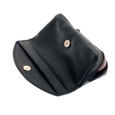 Сумка P&A для трубки и табака, натуральная кожа, черная P315-Black