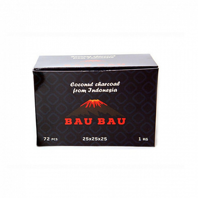 Уголь для кальяна BAU BAU (25mm) - 1KG - 72 BRICKS