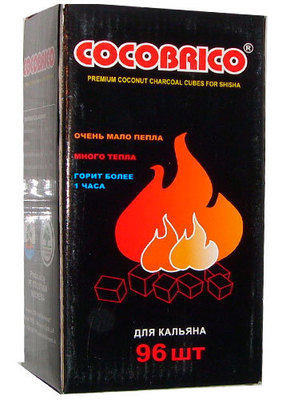 Уголь для кальяна Cocobrico 22мм, 96шт.