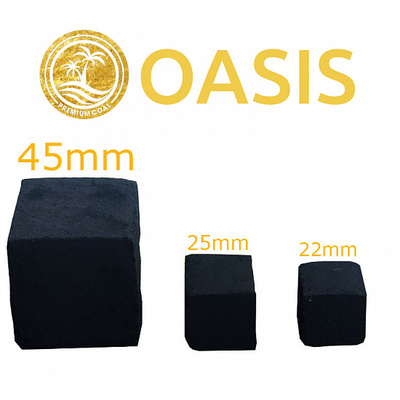 Уголь для кальяна OASIS (45mm) - 1KG - 12 BRICKS