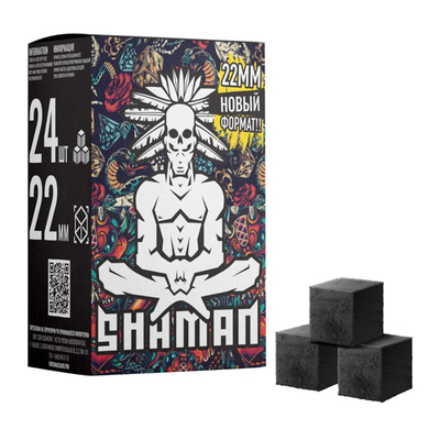 Уголь для кальяна SHAMAN 22 мм, 24 шт.