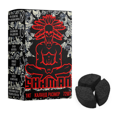 Уголь для кальяна SHAMAN KALOUD, 72 шт.