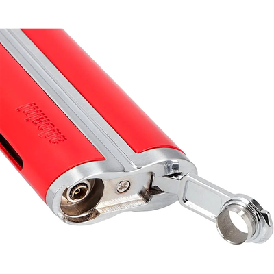 Зажигалка Adorini Single Jet турбо с пробойником, красная с серебром 15445
