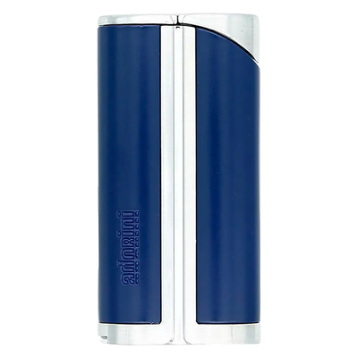 Зажигалка Adorini Single Jet турбо с пробойником, синяя с золотом 15441