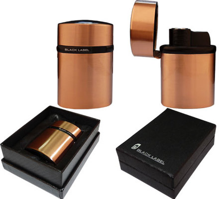 Зажигалка настольная  Black Label Tornado Brushed Copper & Black LBLT320