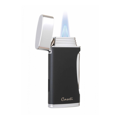 Зажигалка Caseti сигарная турбо (двойное пламя), черная CA583-1