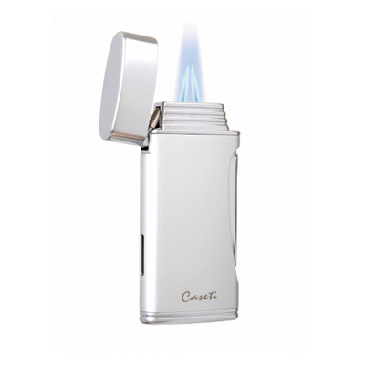Зажигалка Caseti сигарная турбо (двойное пламя), серебристая CA583-3 