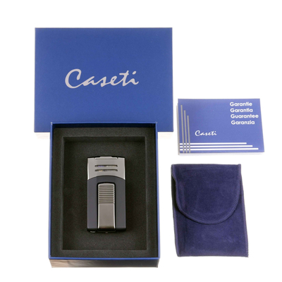 Зажигалка Caseti сигарная, турбо, черно-серебристая CA436-4