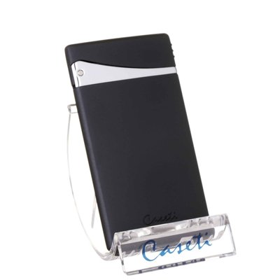 Зажигалка Caseti, турбо, плоское пламя, супертонкая, черная CA500-2