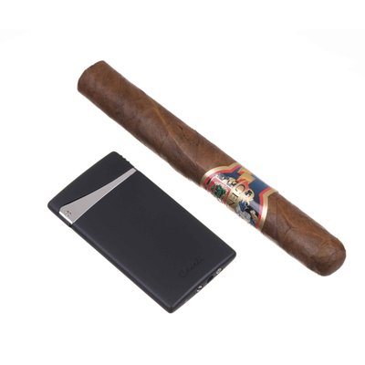 Зажигалка Caseti, турбо, плоское пламя, супертонкая, черная CA500-2