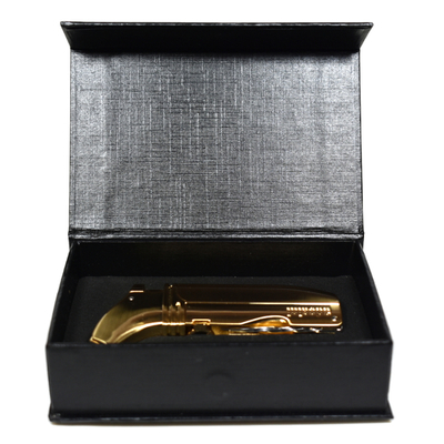 Зажигалка сигарная Adorini Puroso Double Jet Gold-Plated с пробойником (11369)