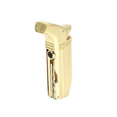 Зажигалка сигарная Adorini Puroso Double Jet Gold-Plated с пробойником (11369)