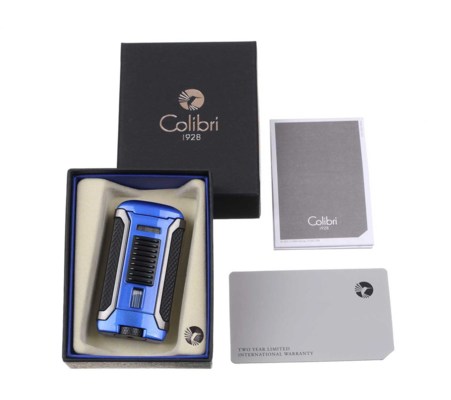 Зажигалка сигарная Colibri Apex, синий металлик LI410T4