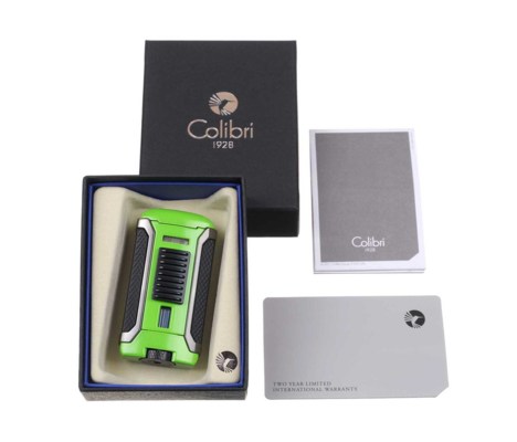 Зажигалка сигарная Colibri Apex, зеленый металлик LI410T6